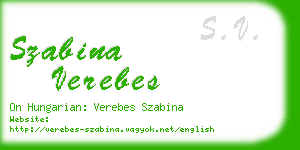 szabina verebes business card